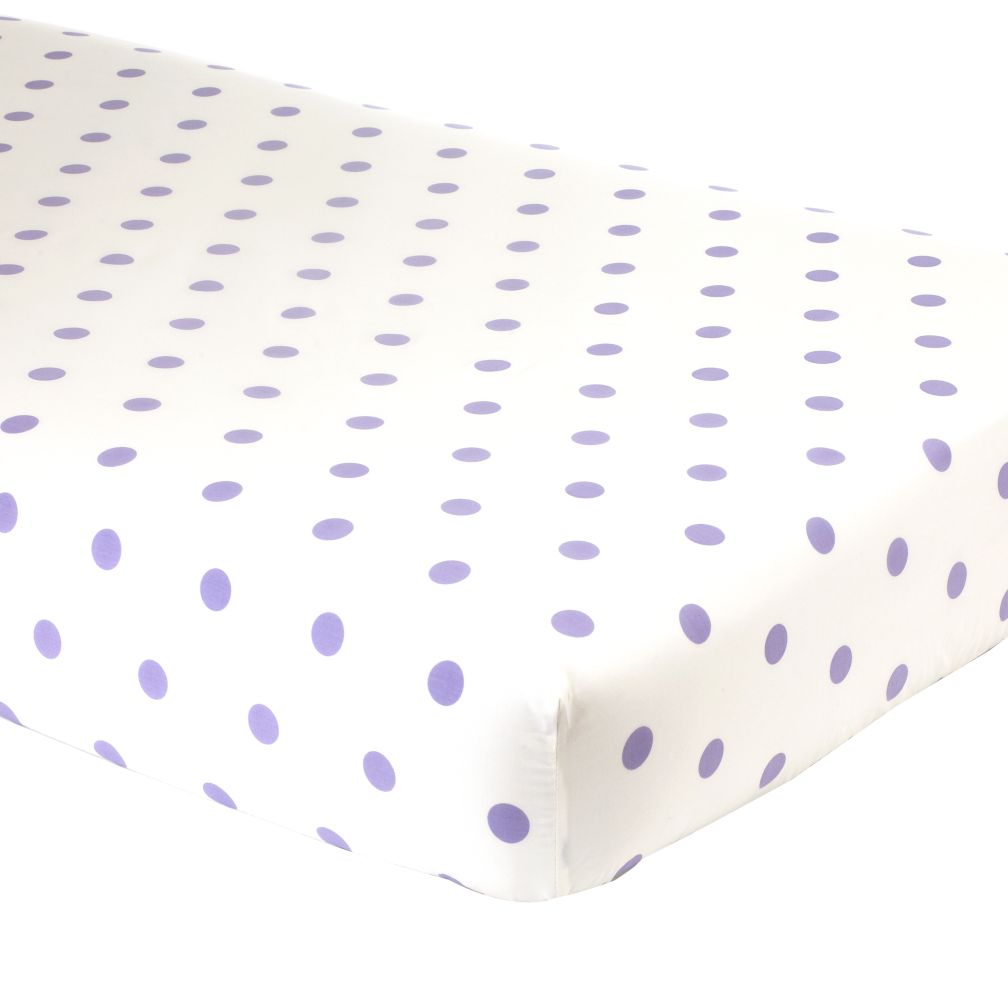 Crib Fitted Sheet (Lavender Dot)